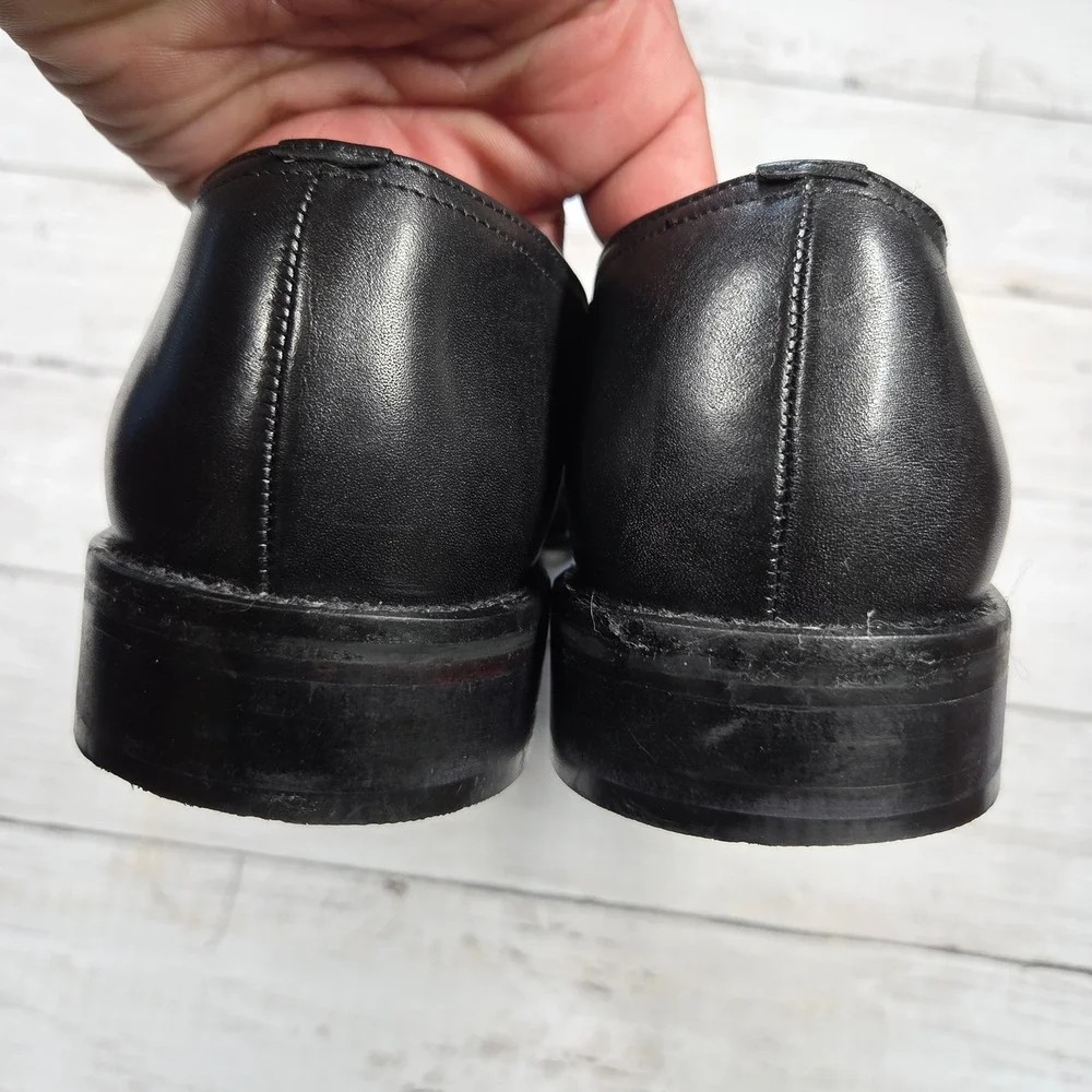 Banana Republic Dual Zone Comfort Loafers Mens 7M Black Leather Square Toe 71910